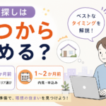 賃貸の物件探しを始める時期を解説するサムネイル