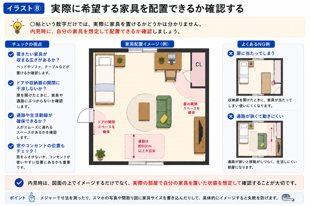希望する家具を配置できるか