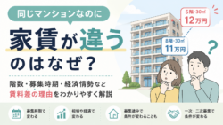同じマンションなのに家賃が違うのはなぜ？賃料差の理由を解説