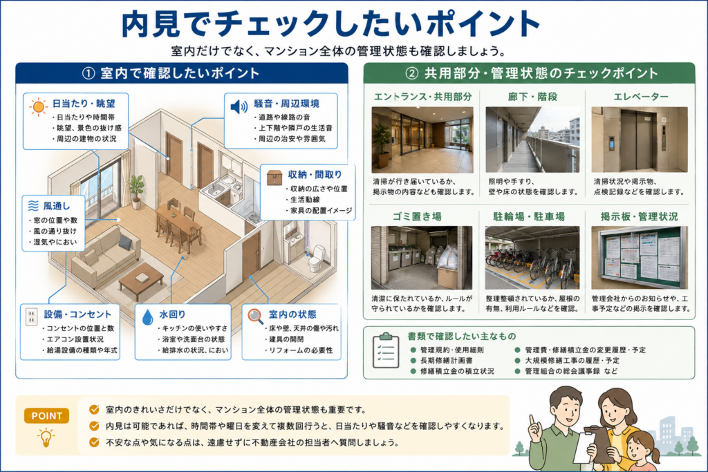 気になる中古マンションを内見する