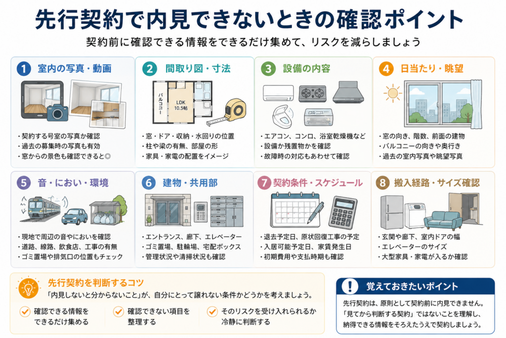 内見できなくても契約前に確認できることは多い