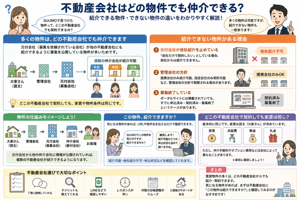 不動産会社はどの物件でも仲介できる？紹介できない物件がある理由を解説のトップ画像