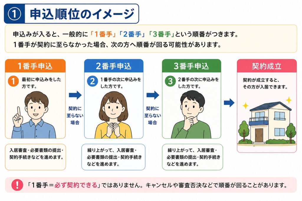 申込順位のイメージ画像