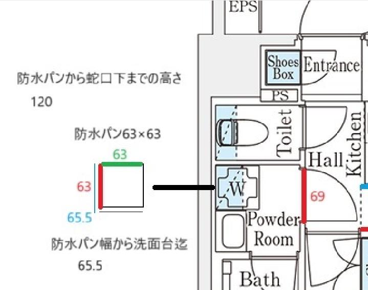 洗濯機設置で測っておくべき箇所